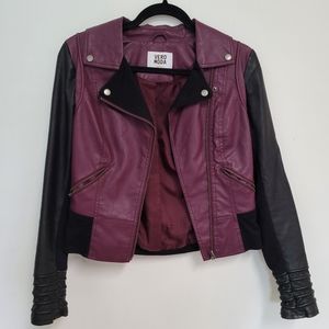 Purple and Black Vero Moda faux leather jacket. Sz Small.
